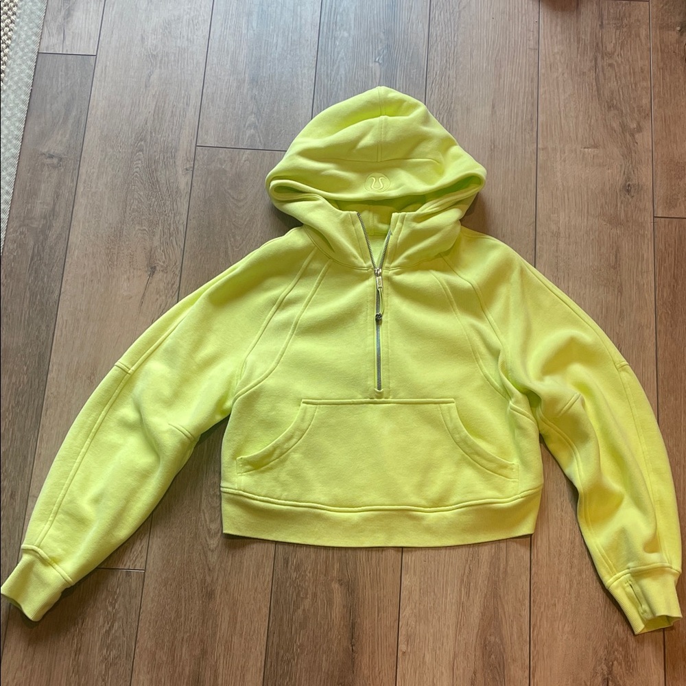 Lime Green Lululemon oversized Scuba Crop Women's Hoodie XS/S